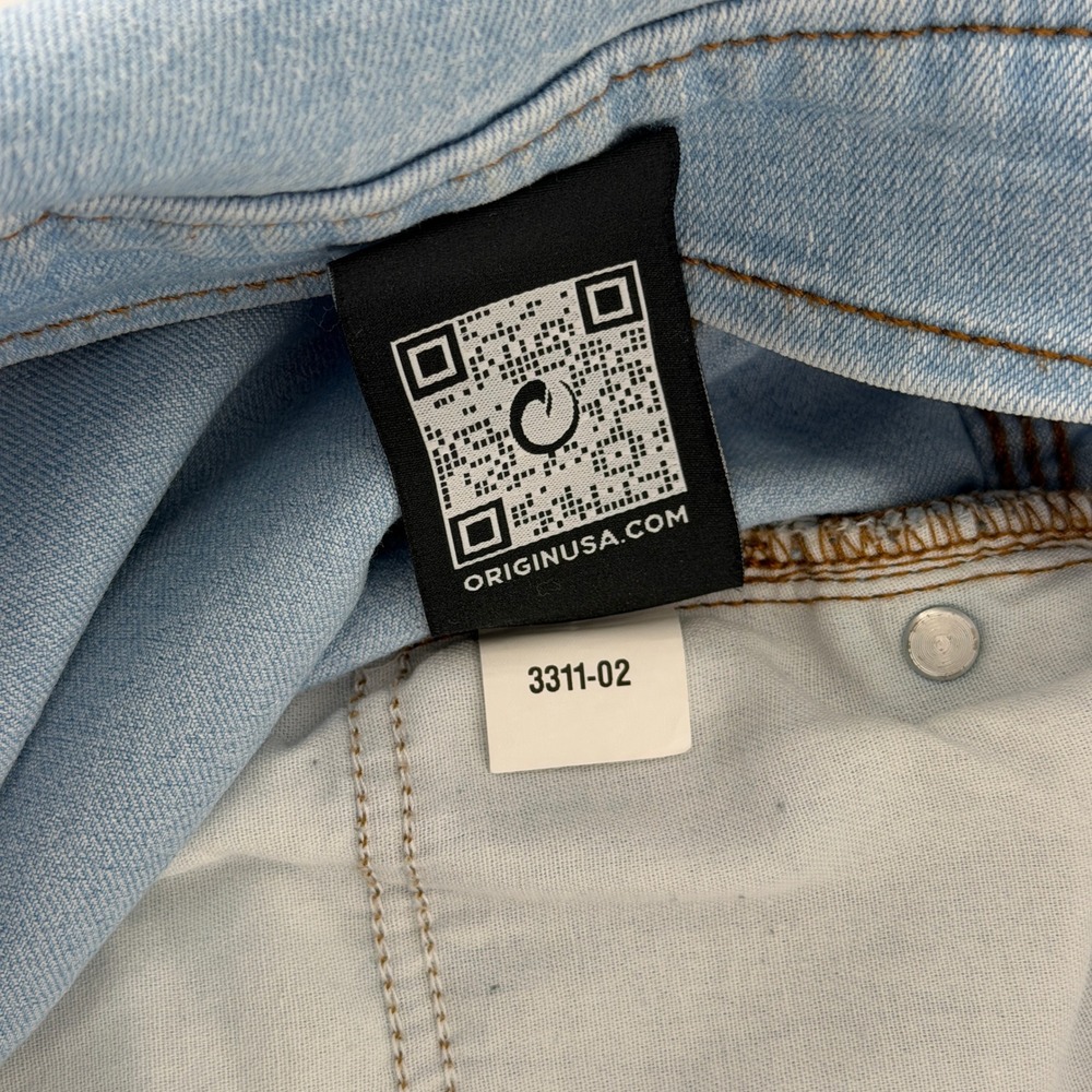 Origin Jeans Mens 40x29 (Tag 36x30) Light Blue Straight Leg Denim Made in USA - Picture 15 of 16
